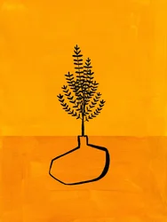 Warme minimalistische Pflanze