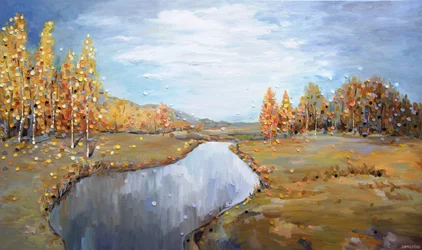 Lebendiger Herbstfluss
