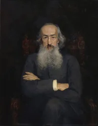 Porträt des Historikers Konstantin Nikolajewitsch Bestuschew-Rjumin 1829-1897, 1889