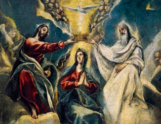Die Krönung der Jungfrau Maria, Detail