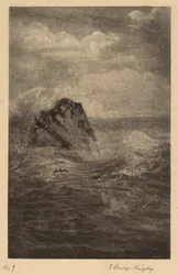 Ein Felsen im Meer
