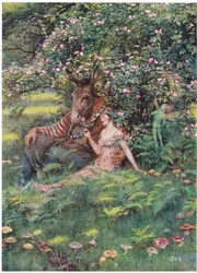 Bottom und Titania: "Komm, setz dich auf dieses blumige Bett"