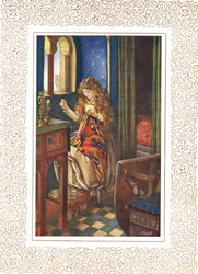 Die Lilienmaid von Astolat, auch bekannt als die Lady of Shalott, Illustration aus 