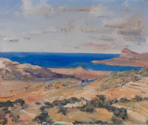 Küste mit blauem Meer
