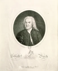 Porträt von Johann Sebastian Bach (1685-1750), graviert von Friedrich Wilhelm Nettling