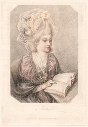 Ein Porträt (Junge Frau, die ein Buch liest)