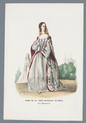 Dame des französischen Hofes 16. Jahrhundert, unter Franz I.