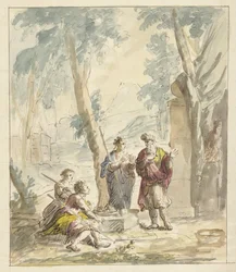 Abraham empfängt die drei Engel