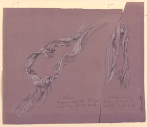 Studien von Draperien der "Fortuna", ca. 1887