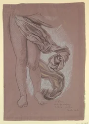 Studie von Draperie von "Fortune", ca. 1877