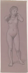 Weiblicher Akt mit Halskette, 1870er-1880er