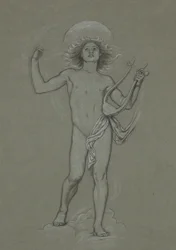 Studie für die Figur des Apollo, aus den 60 Studien für die Huntington-Decke (1926.80)