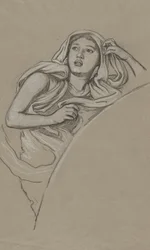 Studie für Figur rechts von Luna