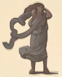 Studie für Griechische Mädchen beim Baden, ca. 1872