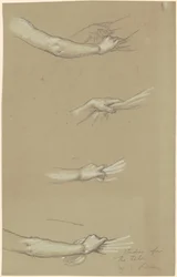 Studie für Die Schicksale, die die Sterne sammeln, um 1884-1887