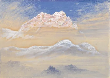 Bergblick: Teil der Terglon Alpenkette, gesehen von nahe Rudmannsdorf, Italien