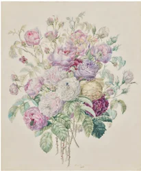 Ein Strauß Bourbon-Rosen