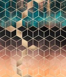 Gold Ombre Geometrisches Muster
