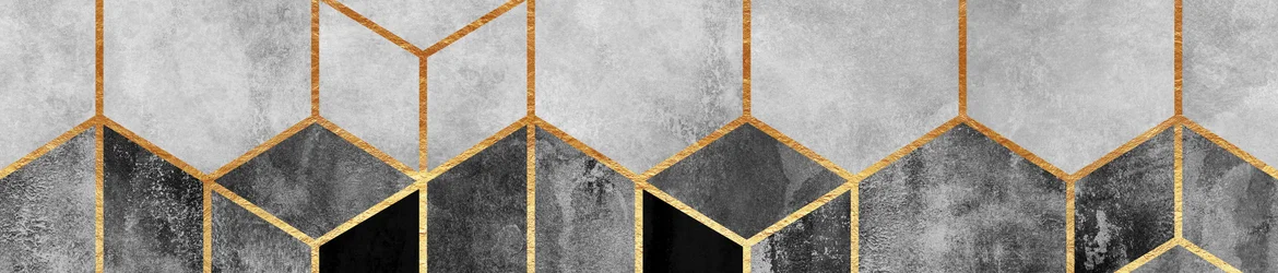Goldene geometrische Marmor