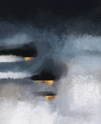 Goldener Sturm Abstrakt