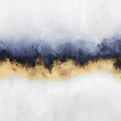 Modernes Gold-Blau Abstrakt