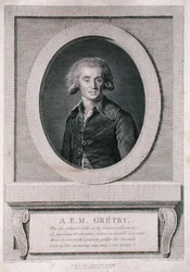 Andre Ernest Modeste Gretry, graviert von Louis Jacques Cathelin, 1786