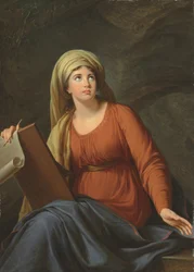 Porträt von Emma Hart, später Lady Hamilton (1765-1815), als die Kumanische Sibylle