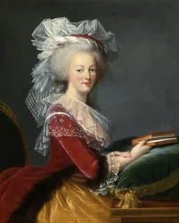 Marie Antoinette mit einem Buch