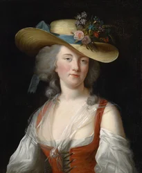Porträt von Anne Catherine Le Preudhomme de Chatenoy, Comtesse de Verdun, als feine Gärtnerin, ca. 1780