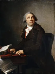 Porträt von Giovanni Paisiello 1740-1816 am Cembalo