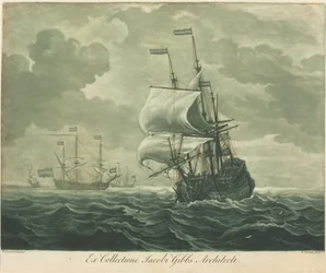 Schifffahrtsszene aus der Sammlung von Jacob Gibbs, 1720er Jahre