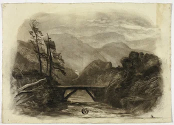 Bergbach mit kleiner Brücke II