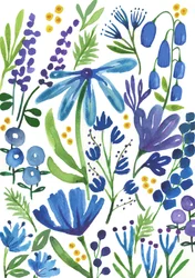 Blaue Blumen, 2018
