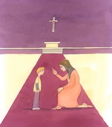 Eine wohltätige Person lehrt Kinder, wie man sich im Haus Gottes verhält und wie man betet; und sie hilft ihnen daher, inneren Frieden in der Gegenwart ihres Erlösers zu finden, 2005