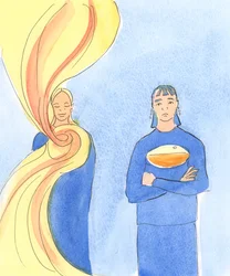 Eine Person, die sich im Gebet mit offenem Herzen Gott nähert und Gottes Willen im täglichen Leben annimmt, erhält einen Strom der Gnade, um ihre Seele zu bewässern und andere zu erfrischen