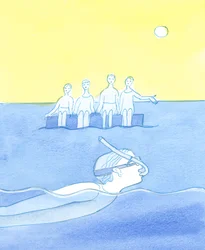 Eine Person, die zu sehr mit ihren eigenen Interessen beschäftigt ist - selbst mit guten Dingen - und nicht auf diejenigen hört, die ihre Liebe und Loyalität verdienen, ist wie ein Schwimmer mit Schnorchel, der sich entscheidet, sich abzuschneiden