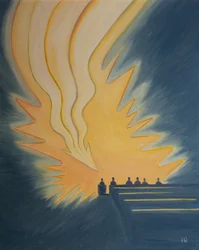Bei der Heiligen Kommunion steigt eine große Flamme, wie ein Pfeil, auf uns herab, wenn Christus uns in der Kraft des Geistes begegnet, 2001