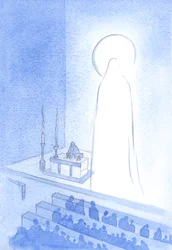 Christus und seine heilige Mutter leben jetzt im Himmel, glorreich. So verherrlicht zu sein bedeutet, majestätisch und in jeder Hinsicht vollkommen zu sein.