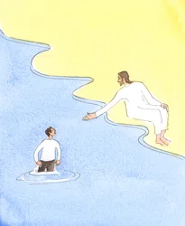 Christus hält ständig seine Hand aus, um Menschen aus sündigen Wegen zu retten
