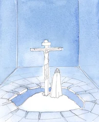 Von unserem Heiligtum aus bietet Jesus Christus, unser Erlöser, bei jeder Messe das Gebet an, das er während seiner Passion für uns gebetet hat, als er auf Golgatha starb: "Vater, vergib ihnen", 2005