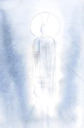 Er stand in Majestät, in einem königlichen Gewand, Sein Haupt von Licht umgeben.