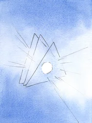 Mir wurde ein Symbol der Heiligen Dreifaltigkeit gezeigt: drei Dreiecke, mit einem Feuer wie geschmolzene Lava (das die göttliche Liebe darstellt) im Herzen jedes einzelnen