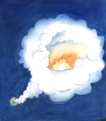 Es ist, als ob, weit über der Erde, die Gottheit in ihrem Herzen eine Oase des Lichts hält, 2005