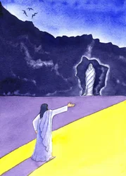 Jesus erweckt Lazarus zum Leben