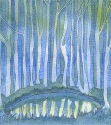 So wie eine Person im Wald die Tiefen eines tiefen Waldpools nicht sehen kann, so kann niemand Gott 