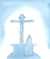 Unsere Liebe Frau der Schmerzen: Wahrlich, unsere gesegnete Dame litt schrecklich, als Jesus Christus, ihr geliebter Sohn, in Qualen am Kreuz starb