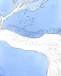 Menschen, die ziellos ohne klare Ziele oder Verpflichtung zum Guten leben, sind wie Blütenblätter, die in einen Fluss fallen, von der Strömung hin- und hergeworfen werden und schließlich über einen Wasserfall gespült werden, um nicht mehr gesehen zu werden