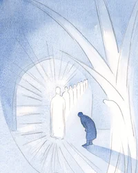 Manchmal ist Christus der Seele in Seiner Herrlichkeit gegenwärtig, angebetet von unserem Schutzengel. Wir müssen nur anwesend sein und anbeten, 2000