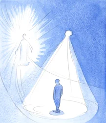 Der Heilige Geist ist wie eine Lampe, die über uns leuchtet, während wir unseren Weg zu Christus im Himmel machen