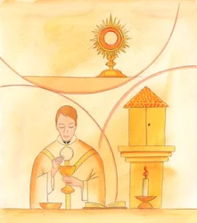 Wir können große Gnaden vom Himmel durch die Gebete der Heiligen erlangen; doch die größten Gnaden werden von Christus selbst direkt in der Messe, im Allerheiligsten Sakrament im Tabernakel und in der Aussetzung und Anbetung gegeben